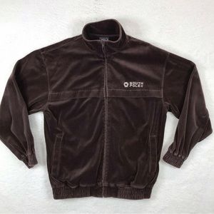 Brown SOUTHPOLE velvet track jacket